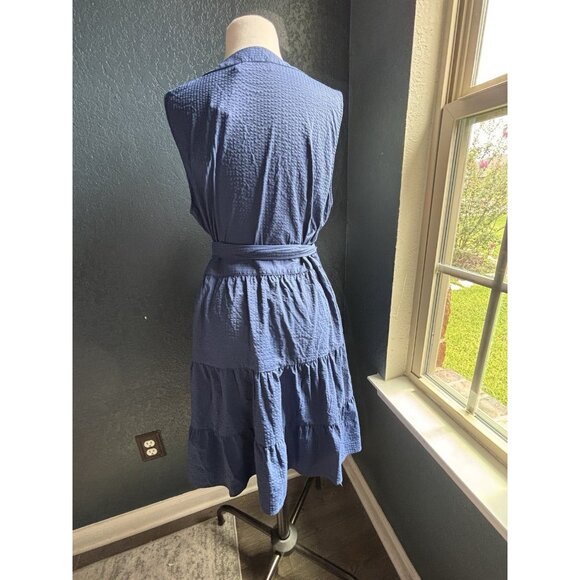 NWT Vineyard Vines Performance Harbor Wrap Dress Navy Sz Large - Picture 5 of 14